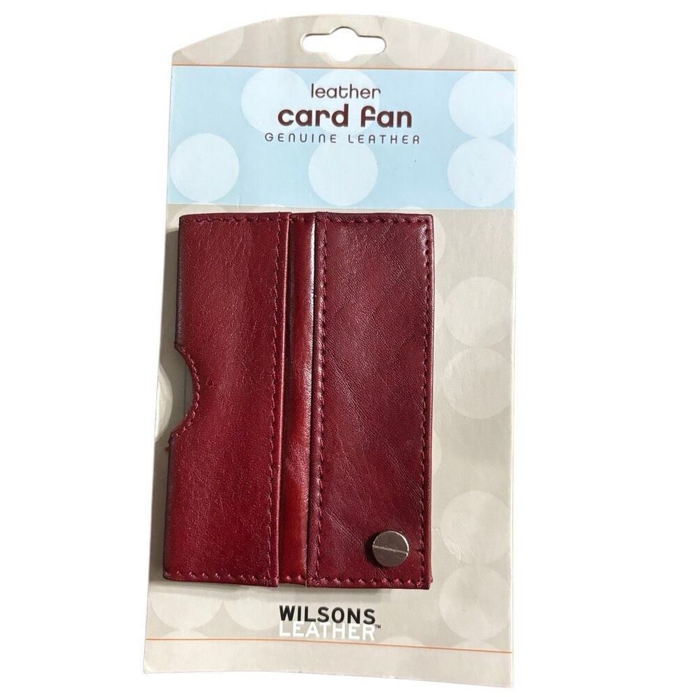 Wilsons Leather Genuine Leather Card Fan *New*